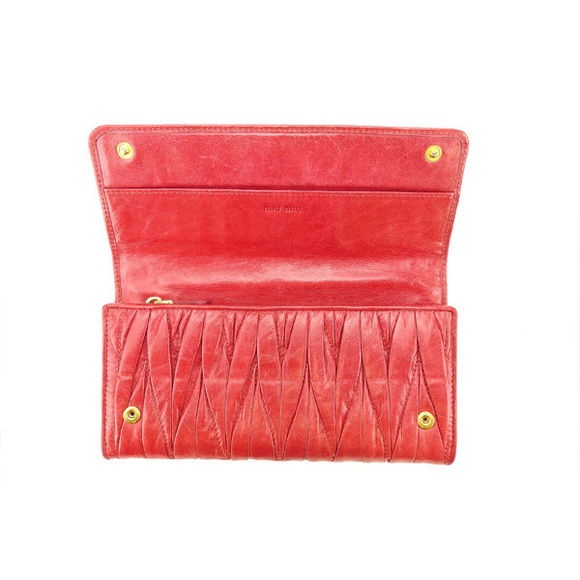 Miu Miu Long Wallet Long Wallet Matelasse Pink - Picture 5 of 6